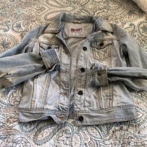 Hollister distressed jean jacket size small